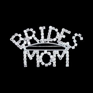 “Bride’s Mom” Rhinestone Brooch/Pin